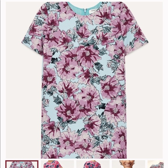 Aritzia Babaton Patricio Short Sleeve Floral Sheath Dress- size 00 - Picture 2 of 6